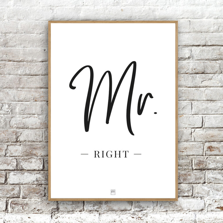 Billede af Mr. - Right 29,7x42cm (A3)