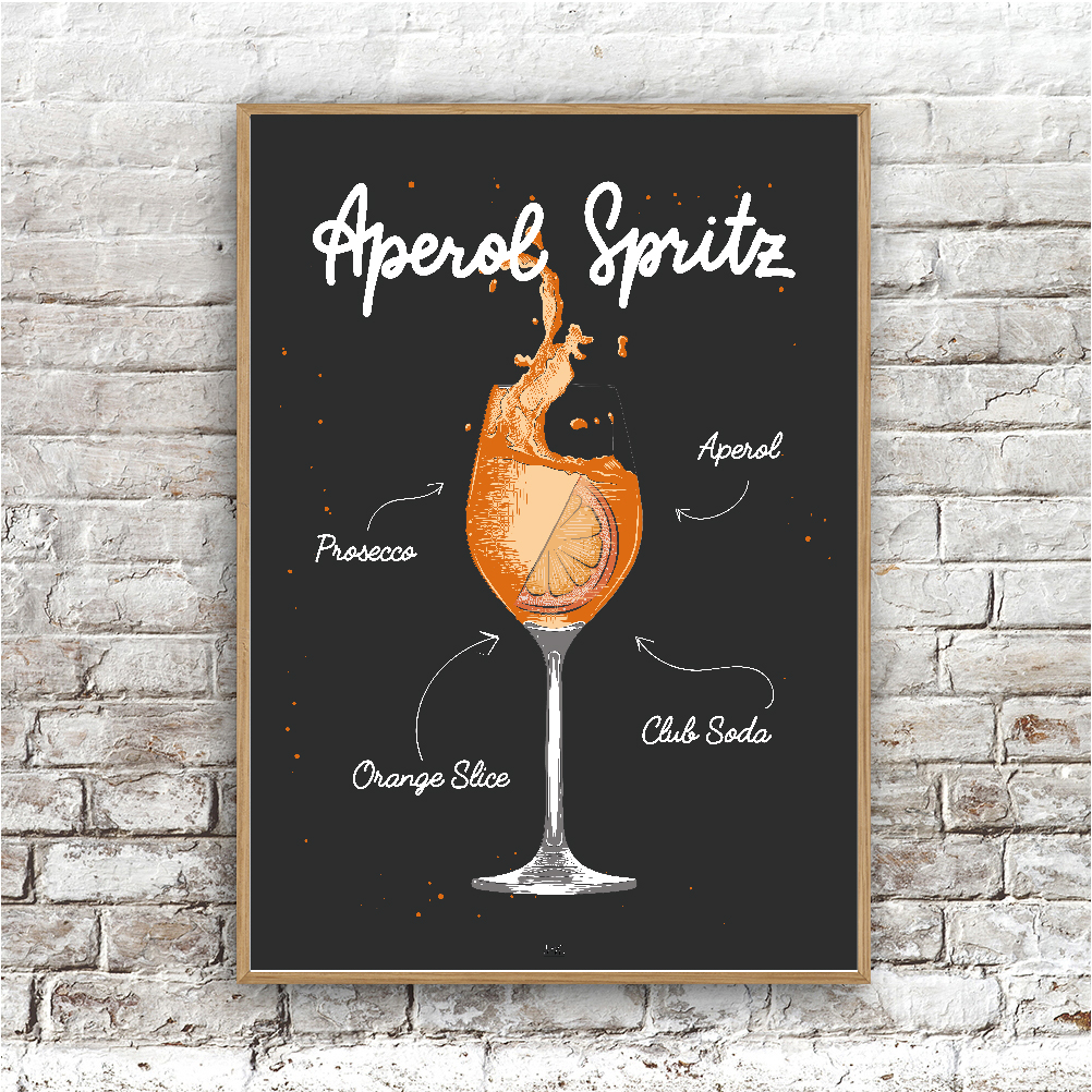 Billede af Drinks - Aperol Spritz 21x29,7cm (A4)