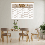Dekorativ vægkalender med flot design – ideel til kontoret eller køkkenet