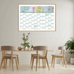 Dekorativ vægkalender med flot design – ideel til kontoret eller køkkenet