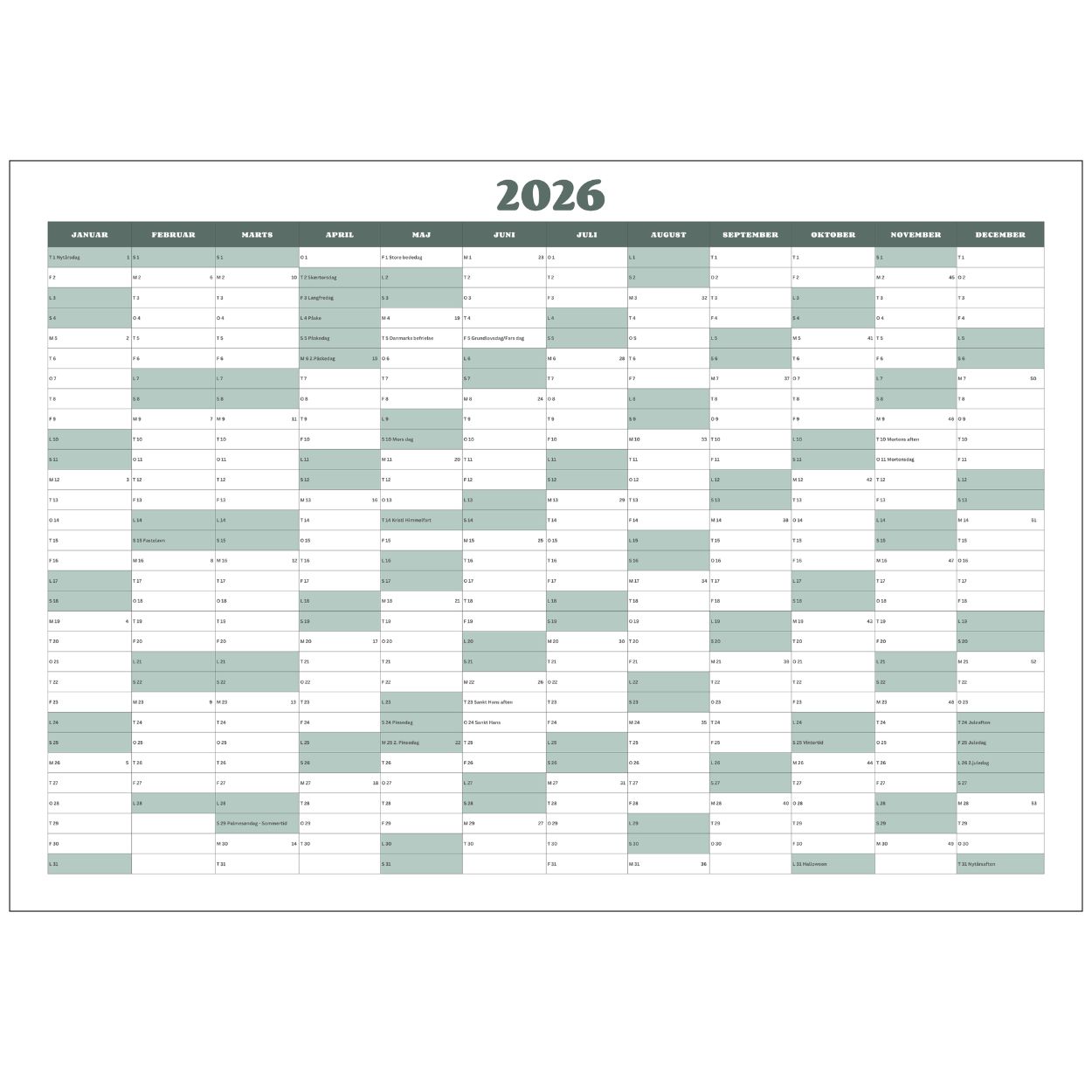 Vægkalender-2026-simple-støvet-grøn-1250x1250px