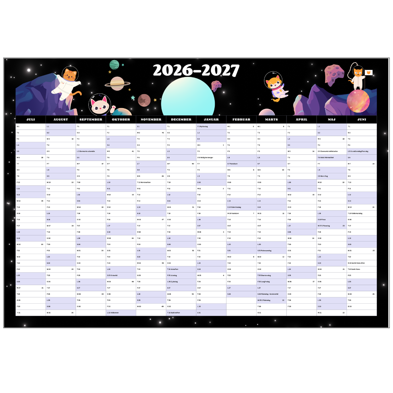 Vægkalender-2026-2027-cuties-space-cats-blå-1250x1250px