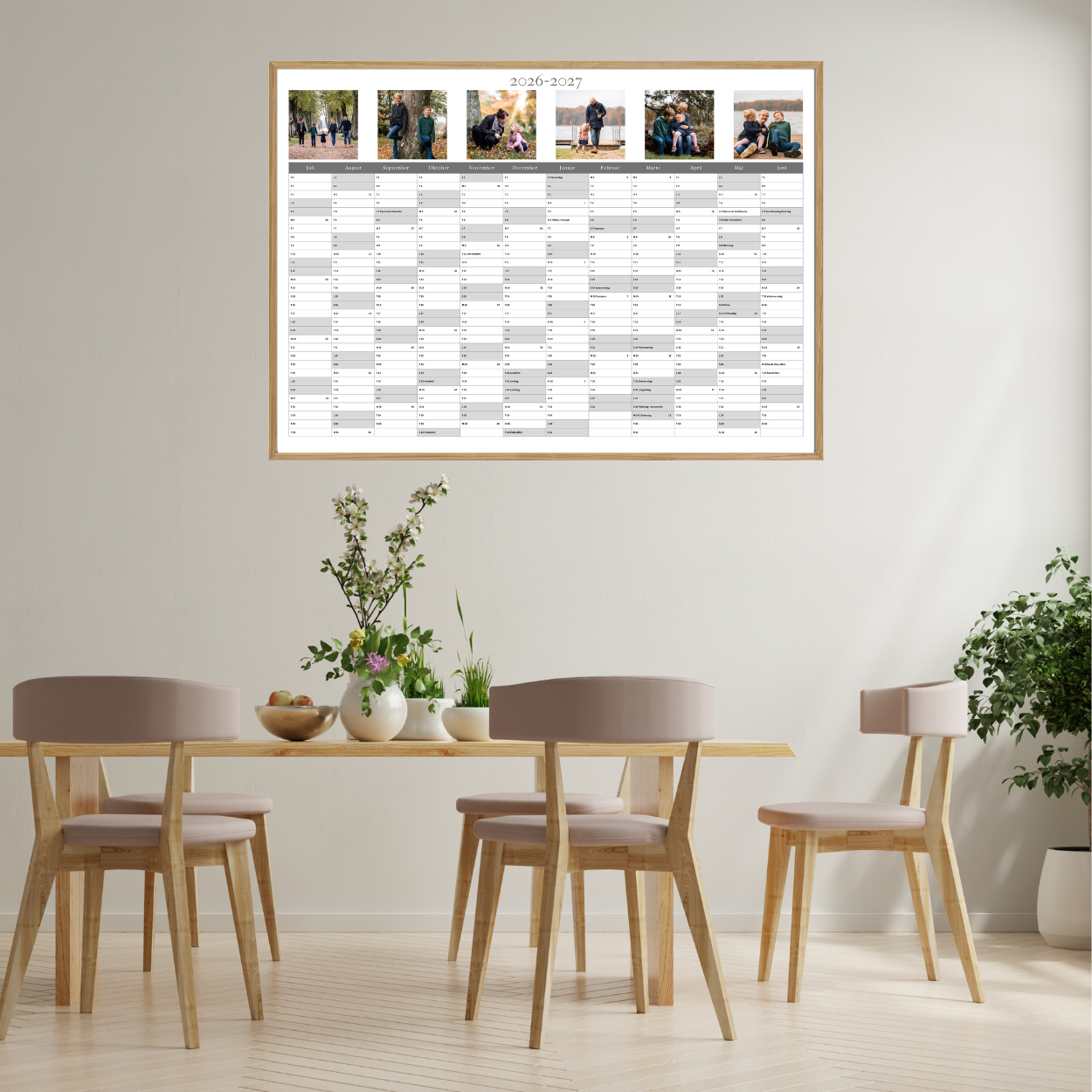 Personlig-vægkalender-2026-2027-6 11 farvebilleder-grå-miljø